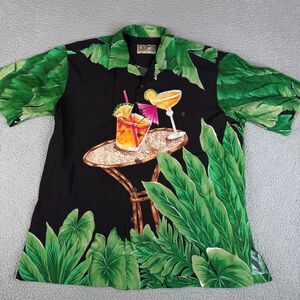 VTG TORI RICHARD Shirt Mens Extra Large Hawaiian Cocktail Bamboo Aloha Y2K USA